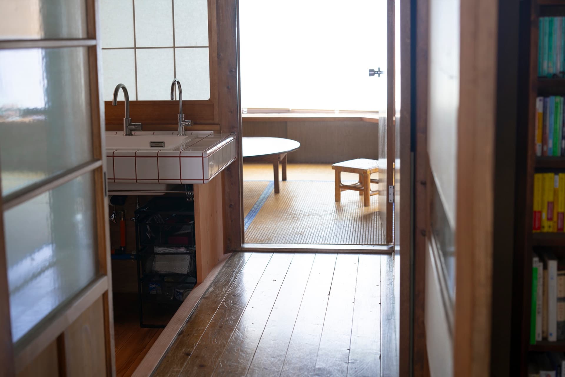 雪見障子のキッチン