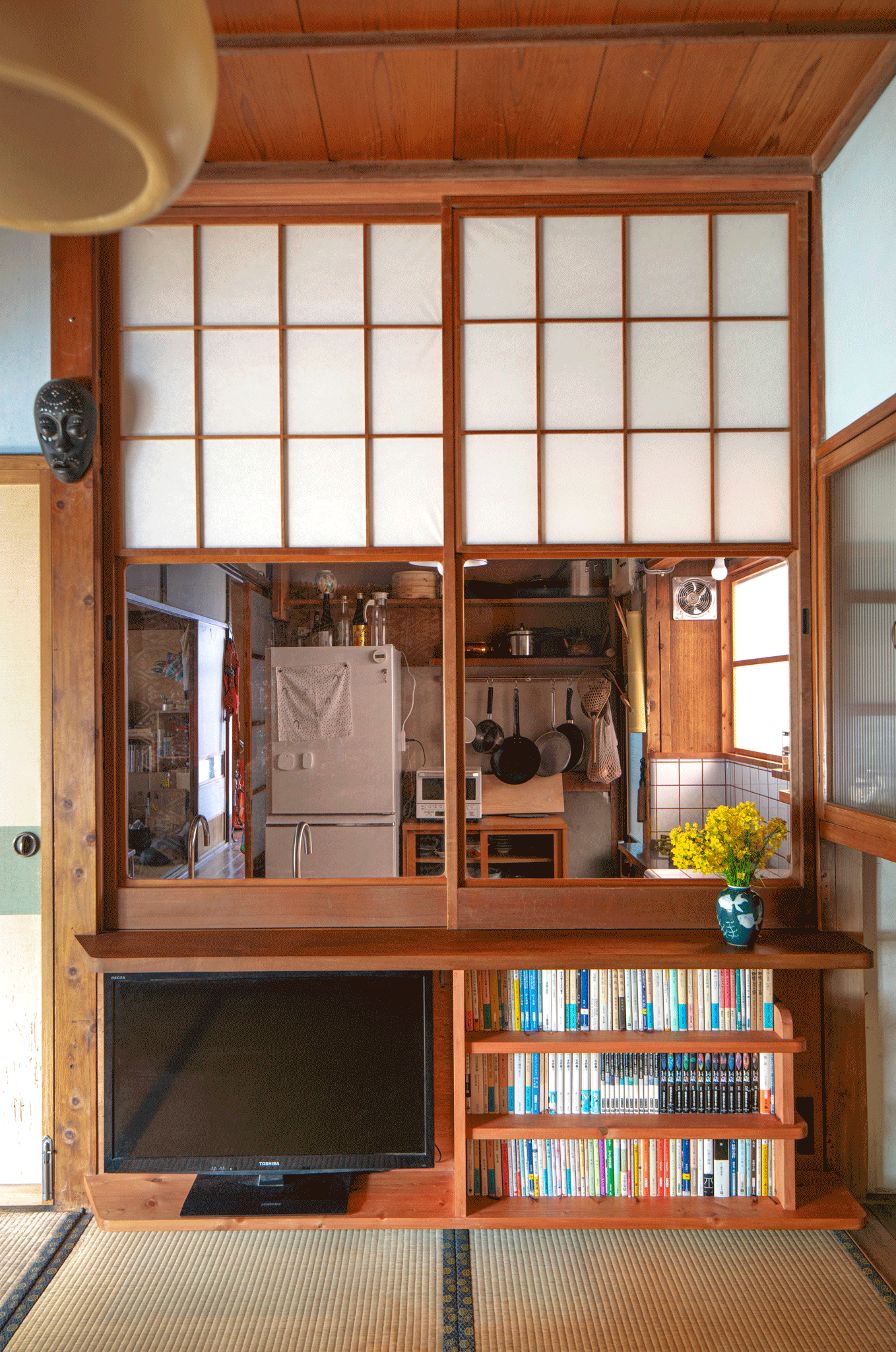 雪見障子のキッチン