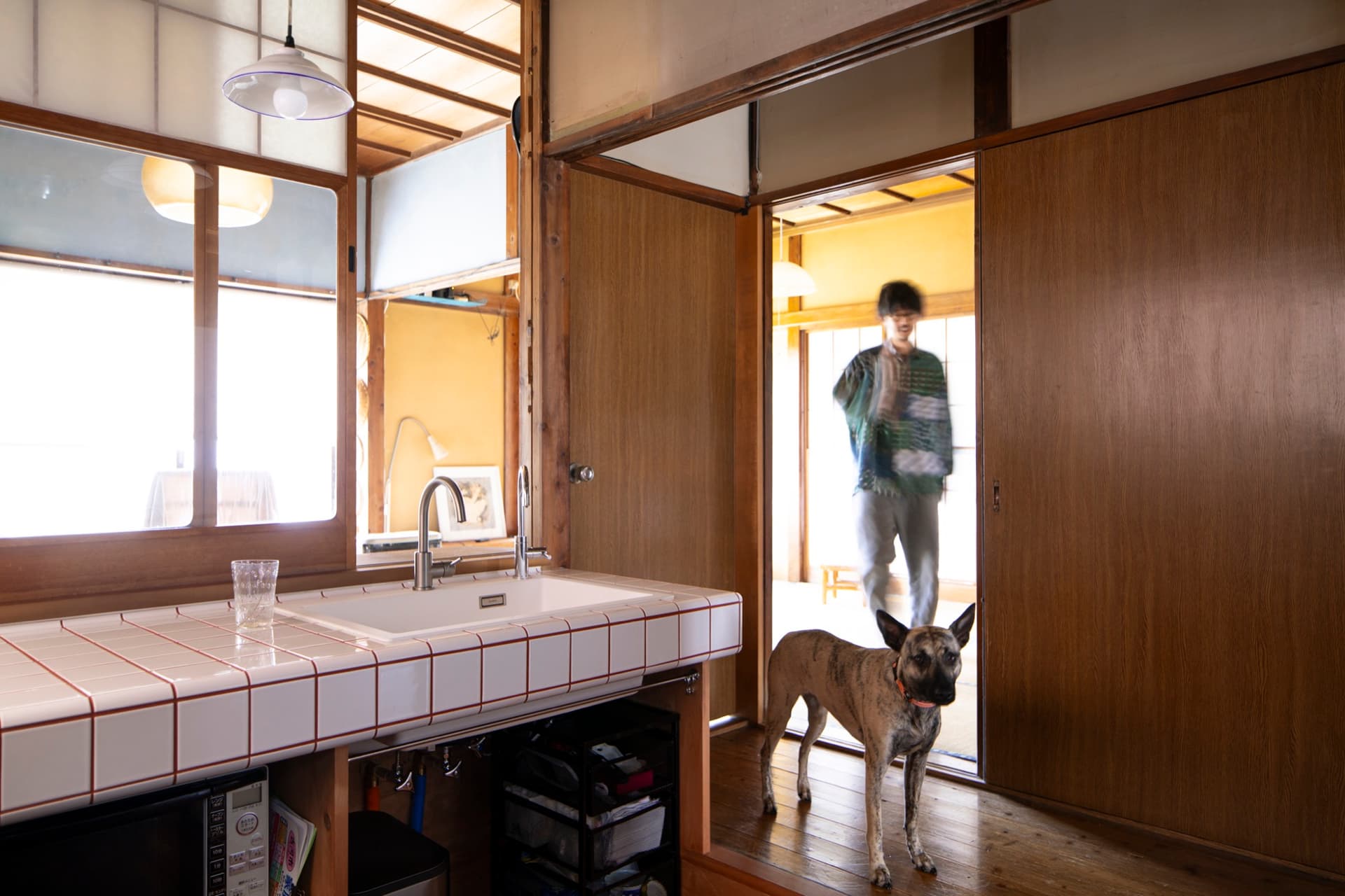 雪見障子のキッチン